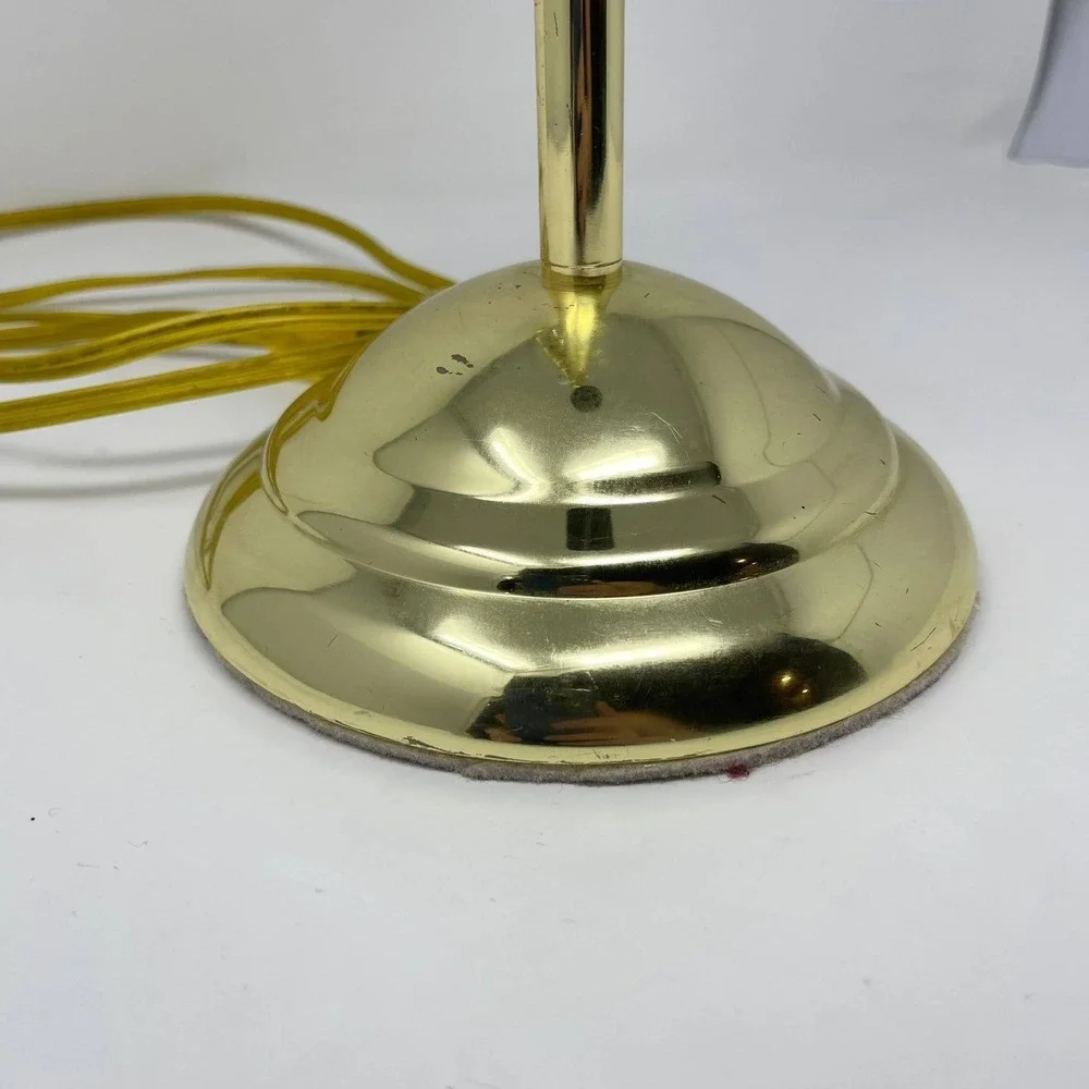 Vintage MCM Brass‎ Extending Accordion Scissor Table Lamp Sturdy Tested Works